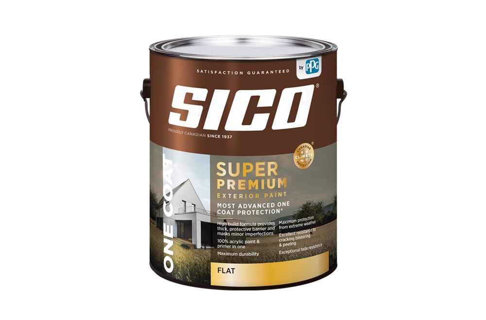 SICO SUPER PREMIUM EXTERIOR PAINTS - FLAT WHITE INTERIOR - 3.78L