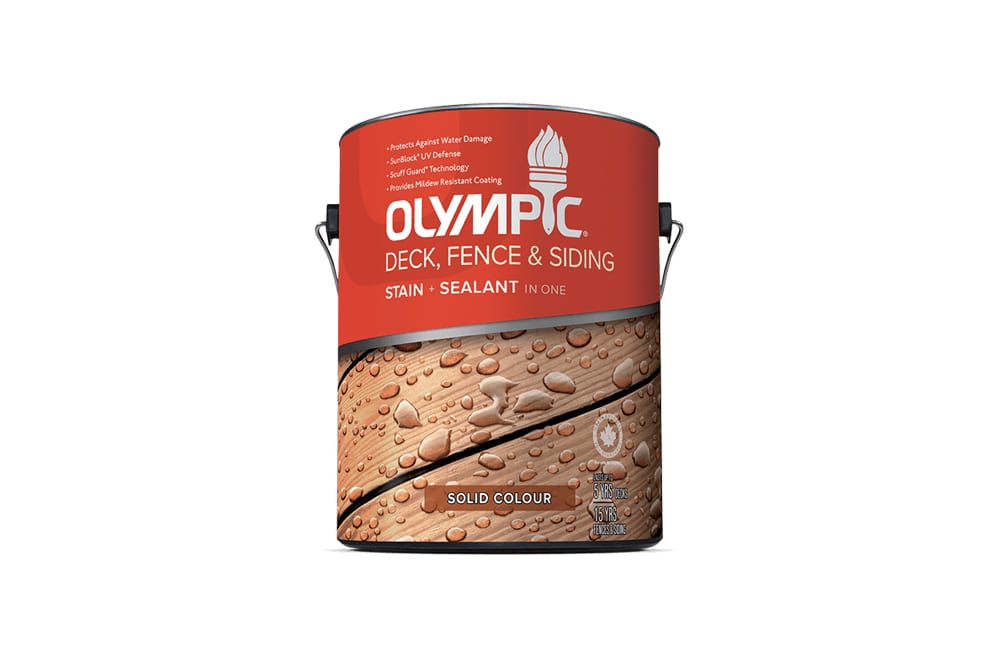 Olympic Deck fence siding solid stain