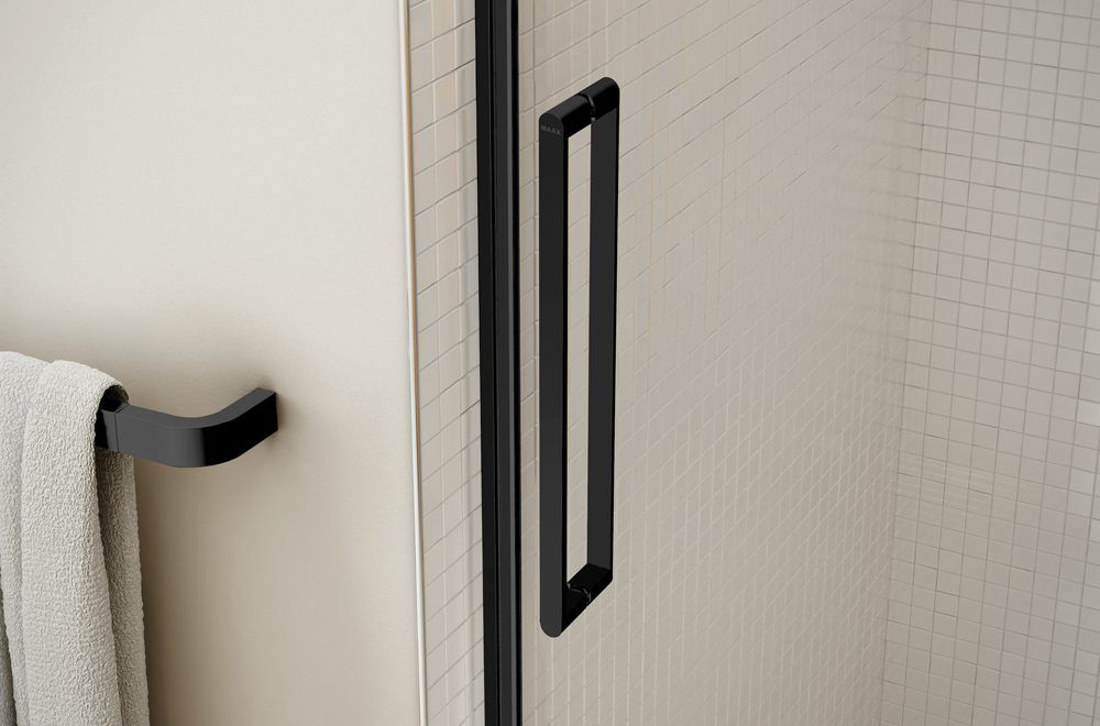 Maax Halo Big Roller SLIDING SHOWER DOOR - 48 matte black (4)