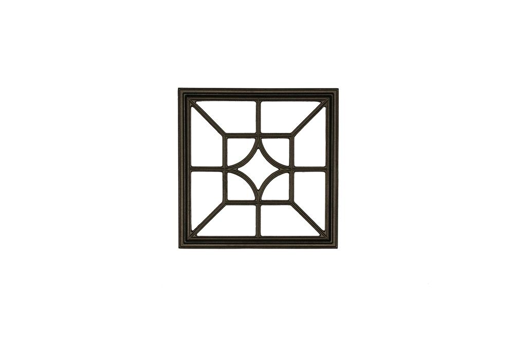 NUVO 15 inch SQUARE DIAMOND BLACK CAST FENCE INSERT acw54 (1)