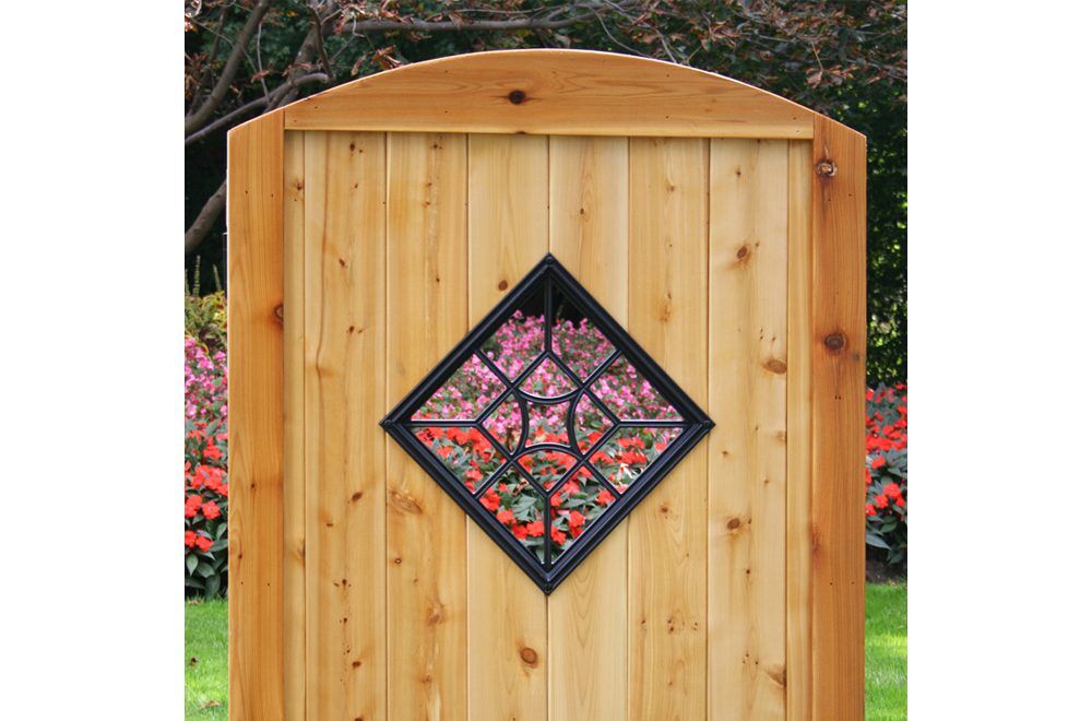 NUVO 15 inch SQUARE DIAMOND BLACK CAST FENCE INSERT acw54 (3)