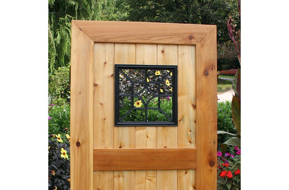 NUVO 15 inch SQUARE DIAMOND BLACK CAST FENCE INSERT acw54 (4)