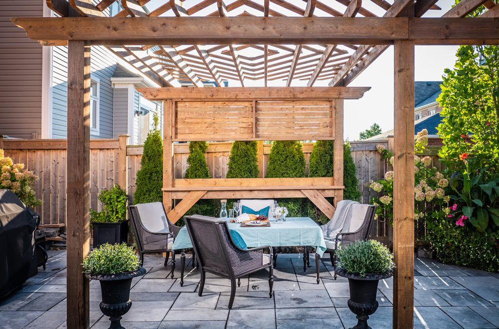 6x6 brown timber pergola