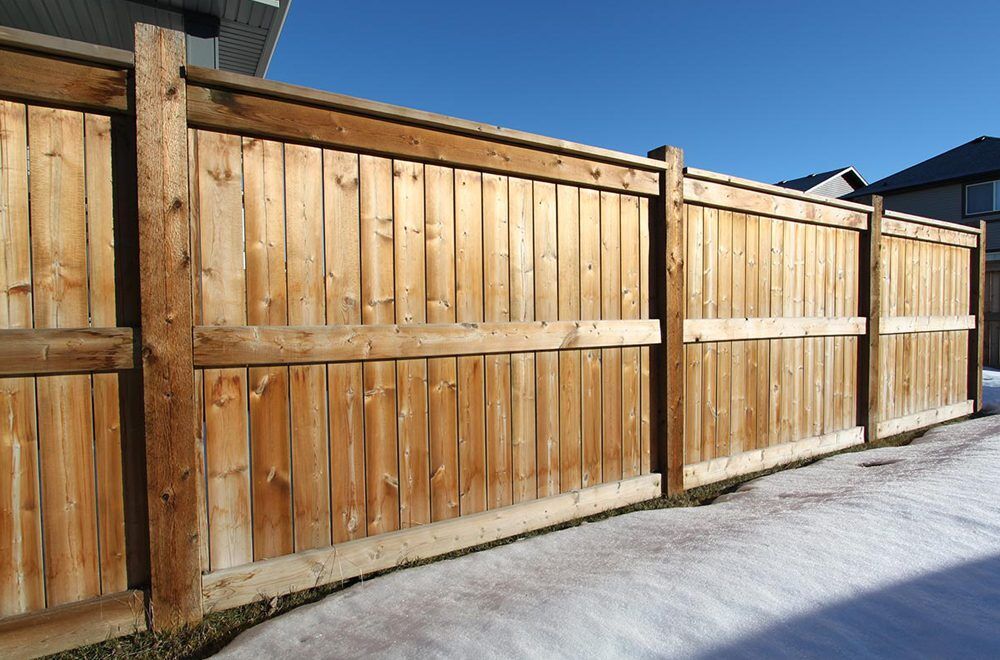 treated fence with 6x6 post 7