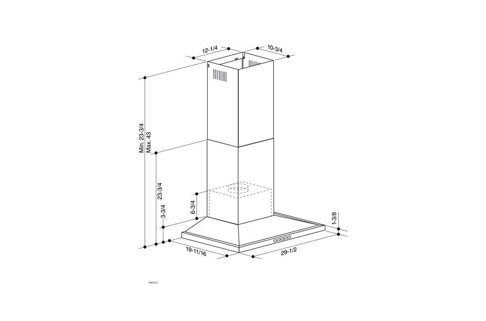 Broan 30 inch pyramidal chimney range hoodBWS1204BLS 6