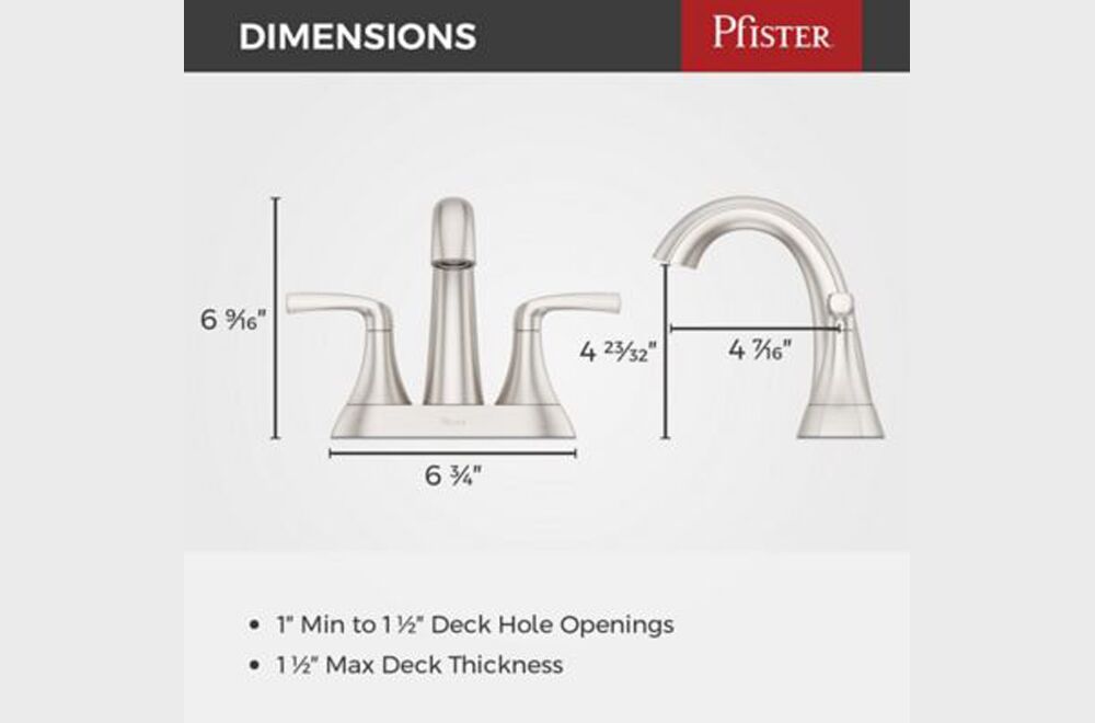Pfister Rancho 2 handle lavatory faucet brushed nickel (10