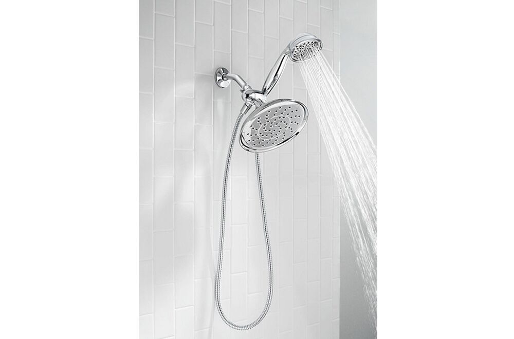 MOEN - REFRESH 9in DIAMETER STANDARD SPRAY SHOWERHEAD WITH HANDHELD SHOWER CHOME 25510 4