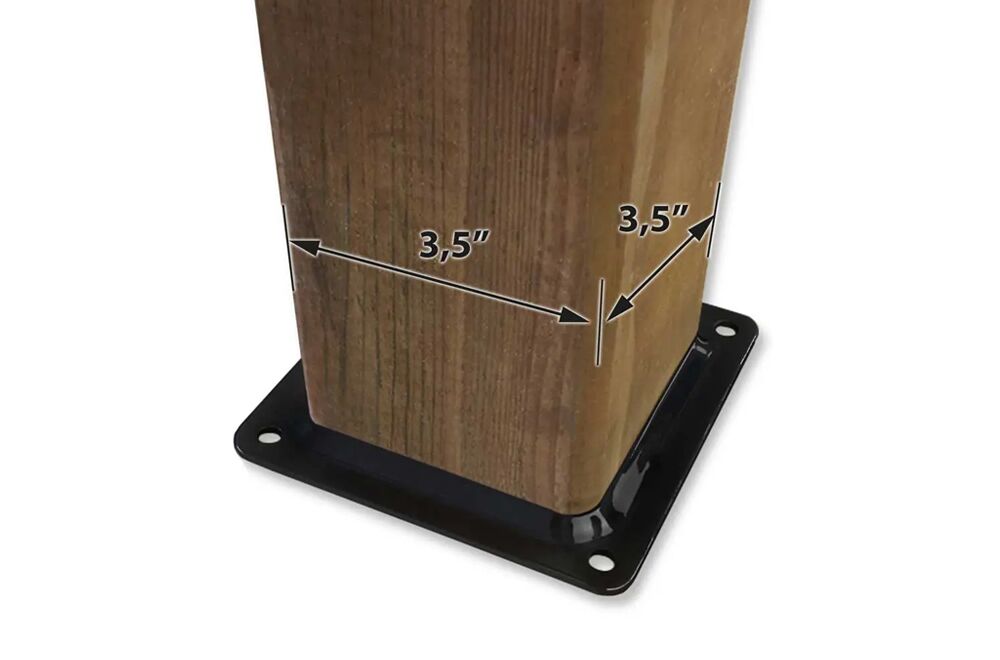 10830-03 4x4 wood connector plate black 3