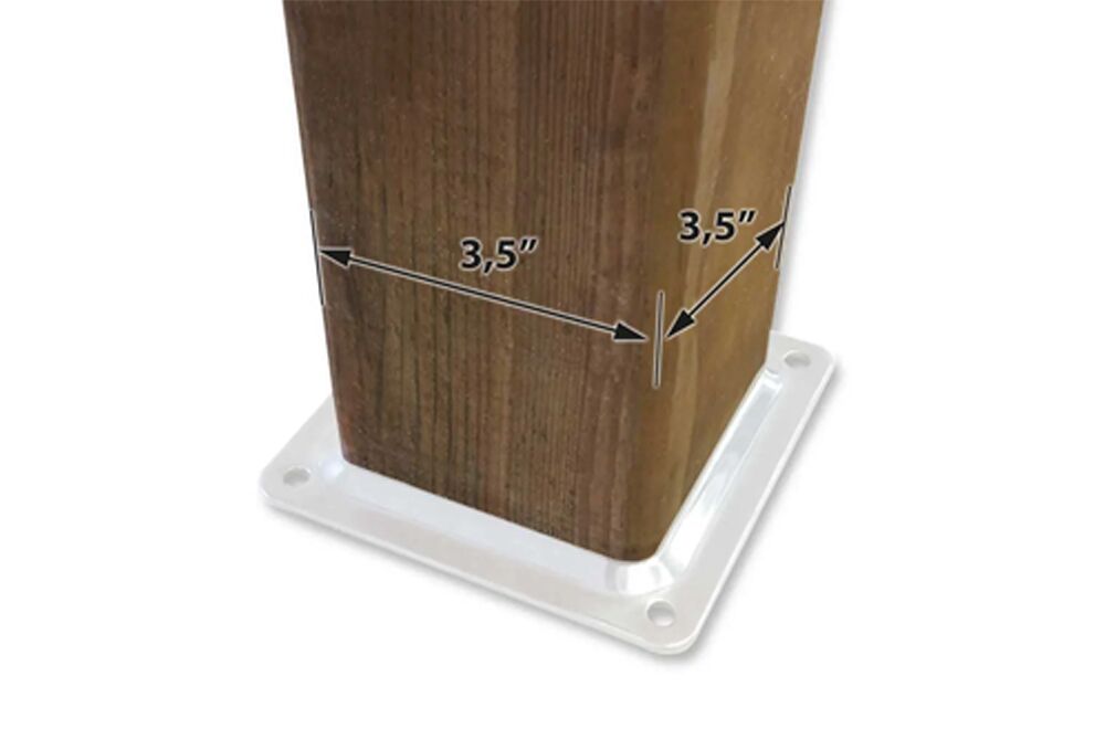 10830-03 4x4 wood connector plate white 2