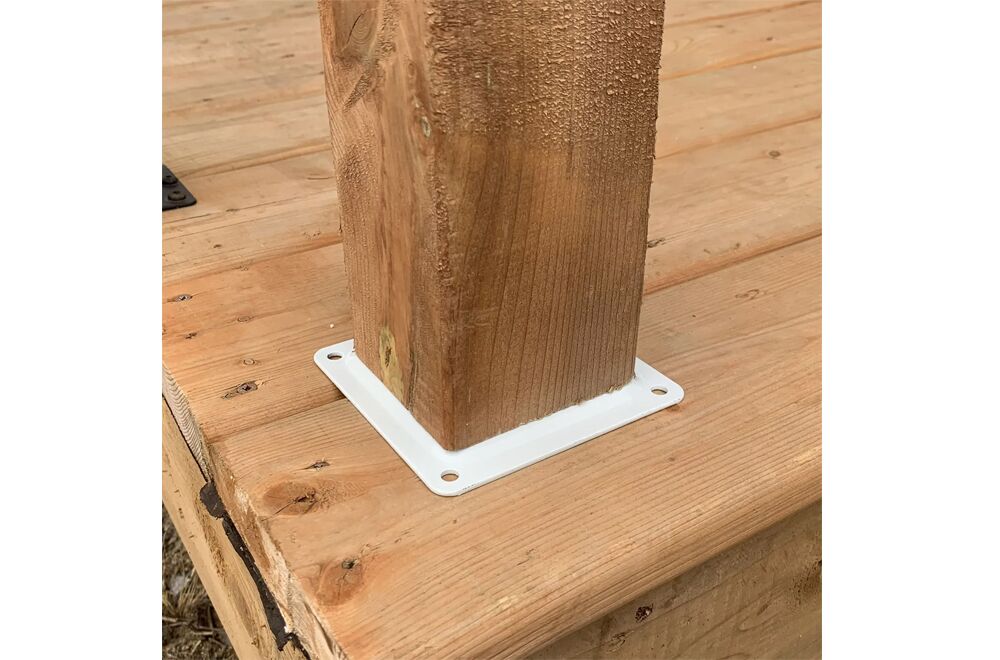 10830-03 4x4 wood connector plate white 3