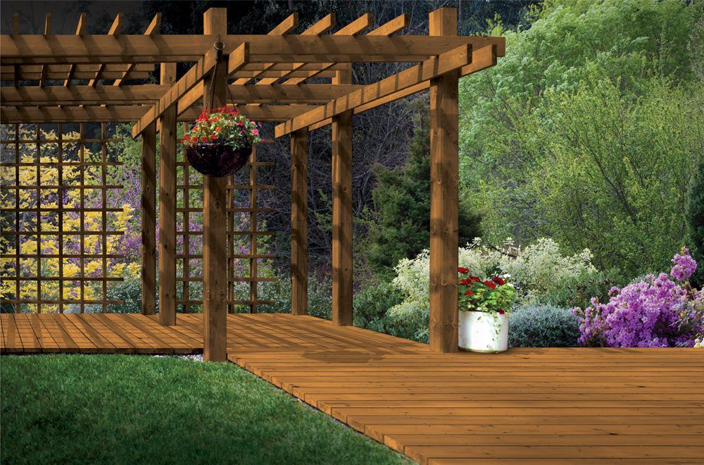 8x8 brown timber pergola