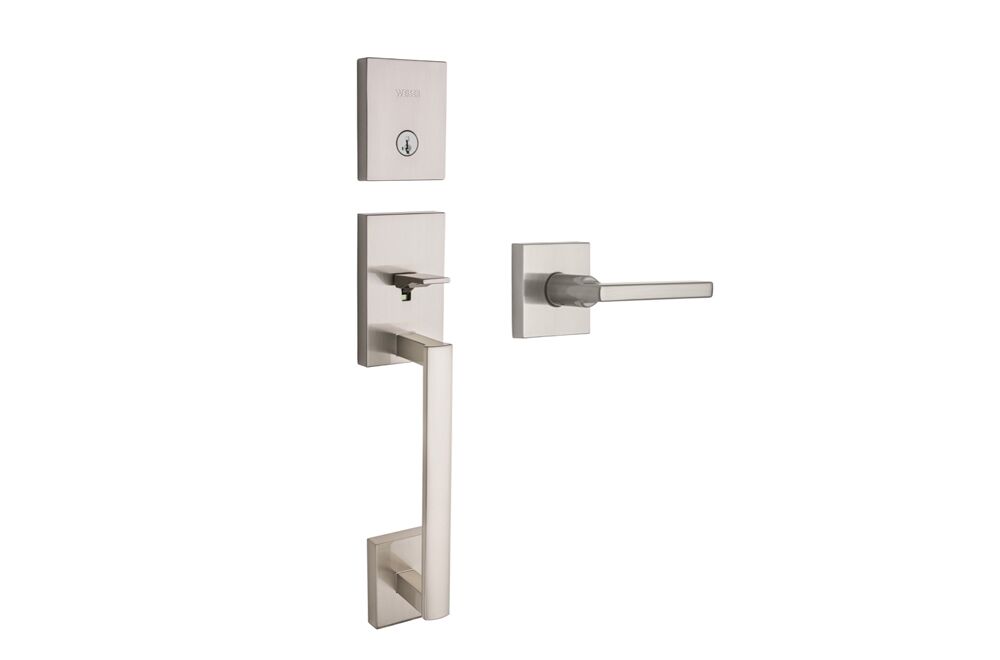 Weiser San Clemente X Halifax Handle set satin nickel 1