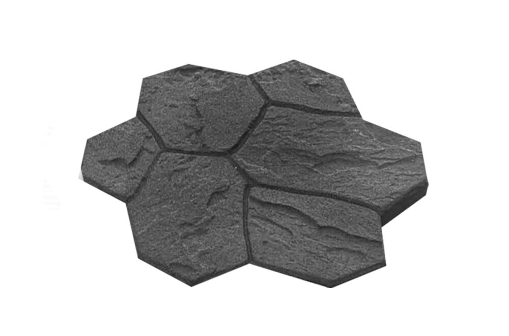 Shercom Flagstone Rubber patio block black