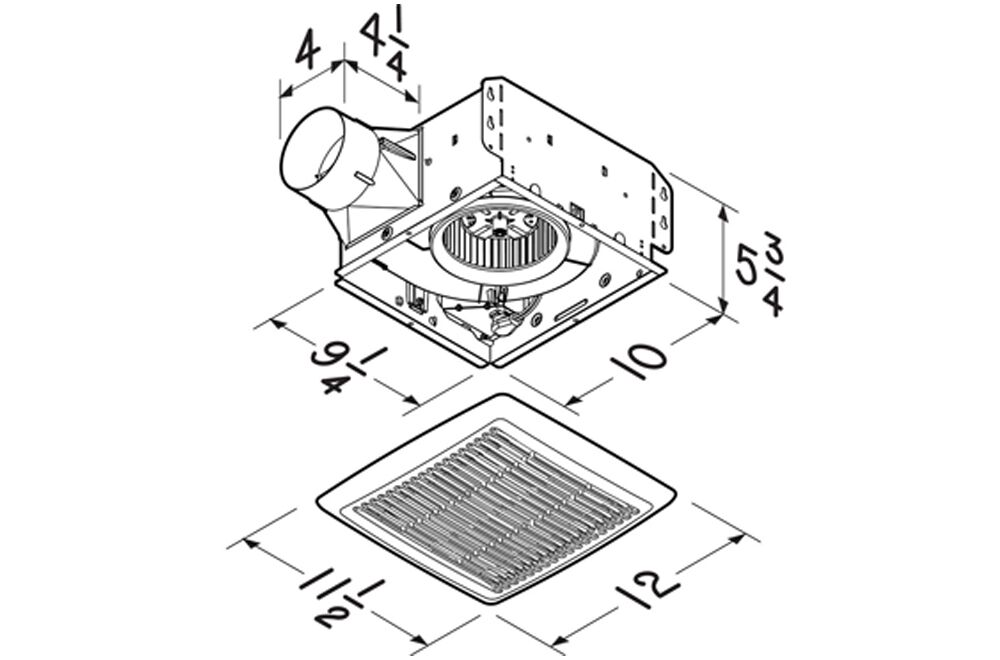 Broan Flex Series 80 CFM Ventilation Fan A80-A110-AE50-AE80-AE110-AE80B-AER50-AE50110DC_7