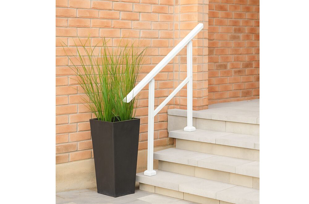 Nuvo Ready Rail 2-3 Step Stoop Rail White WHSK3S 4