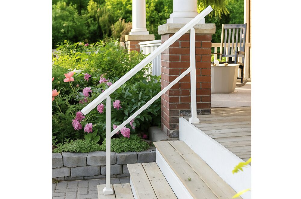 Nuvo Ready Rail 4-5 Step Stoop Rail White WHSK4S 2