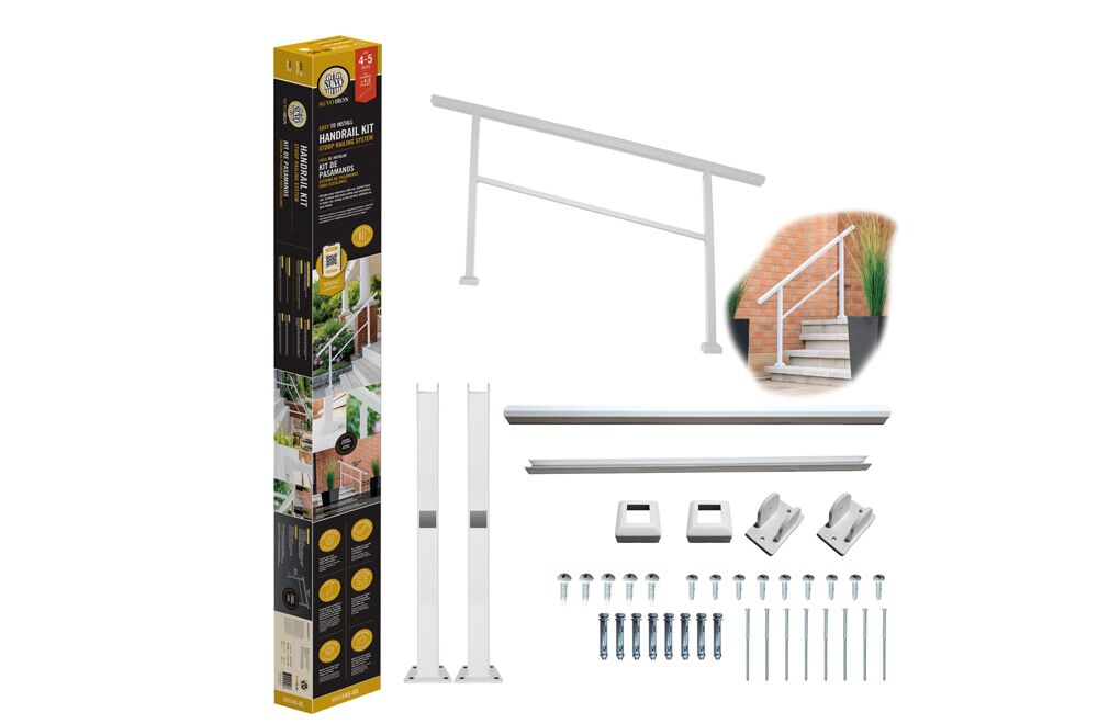 Nuvo Ready Rail 4-5 Step Stoop Rail White WHSK4S 4